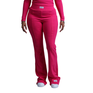 Curves Flared Pants (Magenta)