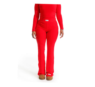 Curves Pants Set (Red)