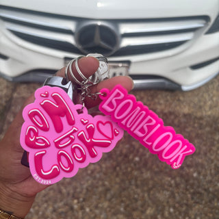 Pink Logo Keychain