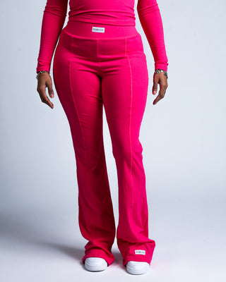 Curves Flared Pants (Magenta)