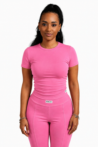 Curves Pants Set  (Salmon)