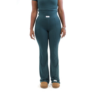 Curves Flared Pants (Forest Green)